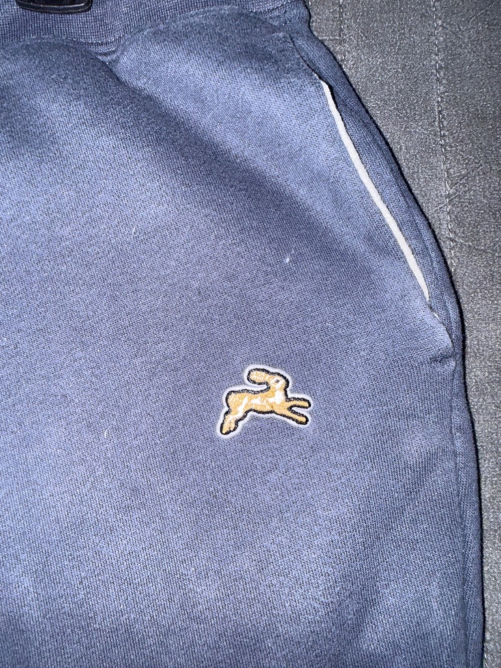 Tracksmith Navy Drawstring Joggers with Subtle Logo - Picture 4 of 4